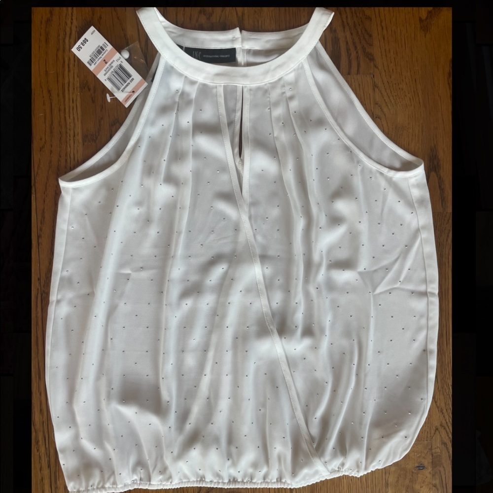 INC International Concepts white tank top